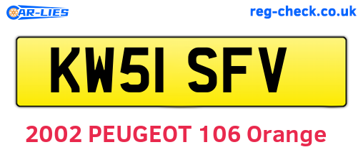 KW51SFV are the vehicle registration plates.