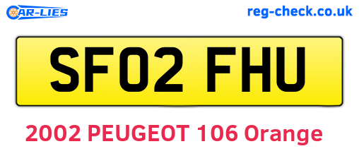 SF02FHU are the vehicle registration plates.