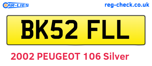 BK52FLL are the vehicle registration plates.