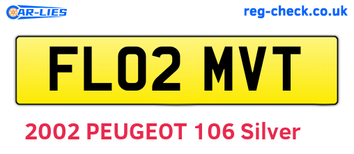 FL02MVT are the vehicle registration plates.