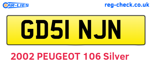 GD51NJN are the vehicle registration plates.