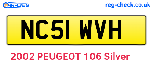 NC51WVH are the vehicle registration plates.