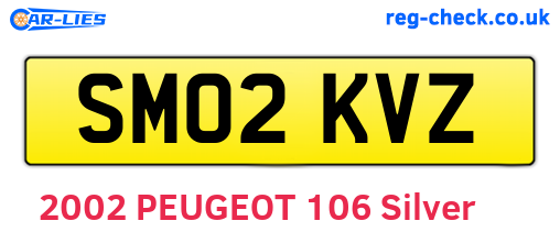 SM02KVZ are the vehicle registration plates.