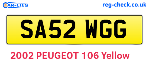 SA52WGG are the vehicle registration plates.