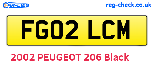 FG02LCM are the vehicle registration plates.