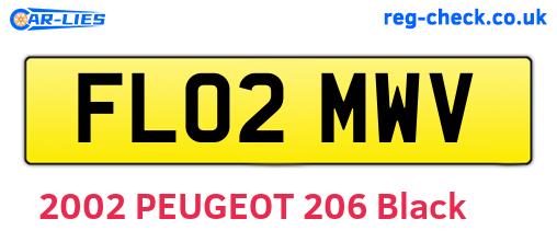 FL02MWV are the vehicle registration plates.