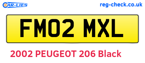 FM02MXL are the vehicle registration plates.