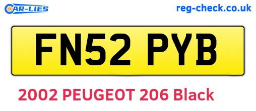 FN52PYB are the vehicle registration plates.