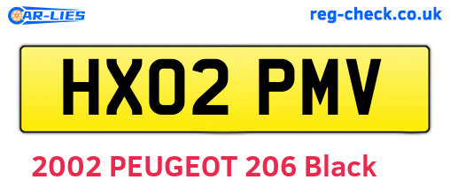 HX02PMV are the vehicle registration plates.