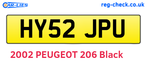 HY52JPU are the vehicle registration plates.