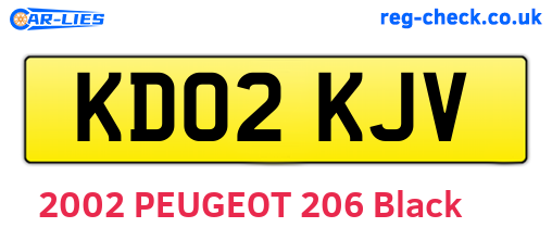 KD02KJV are the vehicle registration plates.