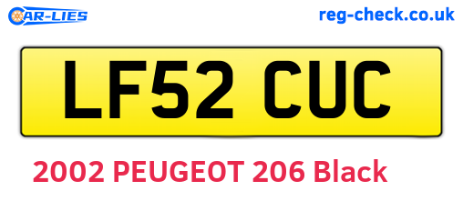 LF52CUC are the vehicle registration plates.