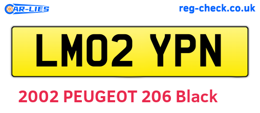 LM02YPN are the vehicle registration plates.