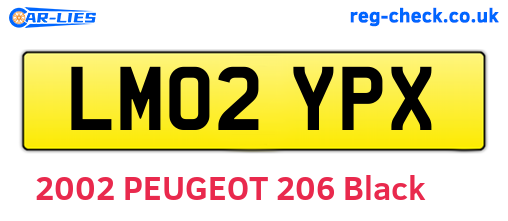 LM02YPX are the vehicle registration plates.
