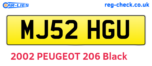 MJ52HGU are the vehicle registration plates.