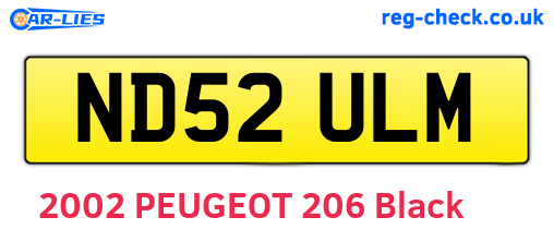 ND52ULM are the vehicle registration plates.
