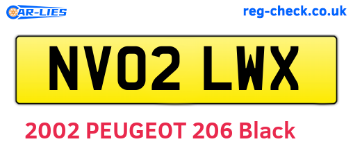 NV02LWX are the vehicle registration plates.