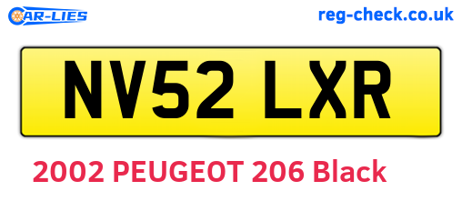 NV52LXR are the vehicle registration plates.
