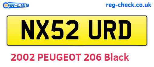 NX52URD are the vehicle registration plates.