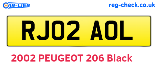RJ02AOL are the vehicle registration plates.