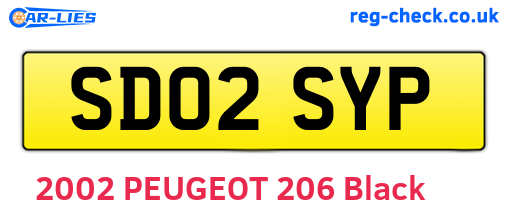 SD02SYP are the vehicle registration plates.