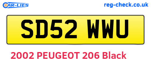 SD52WWU are the vehicle registration plates.