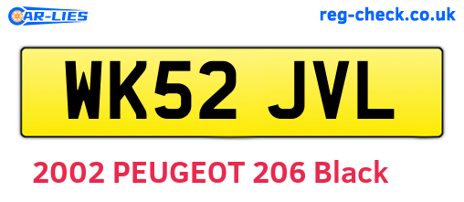 WK52JVL are the vehicle registration plates.