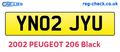 YN02JYU are the vehicle registration plates.