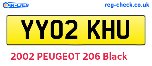 YY02KHU are the vehicle registration plates.