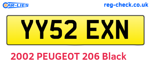 YY52EXN are the vehicle registration plates.