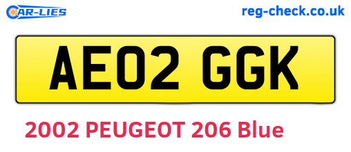 AE02GGK are the vehicle registration plates.