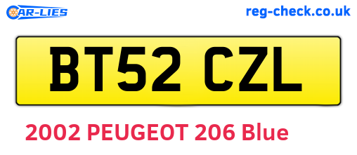 BT52CZL are the vehicle registration plates.