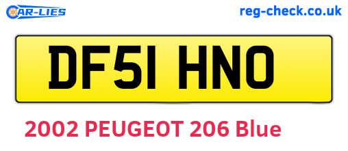 DF51HNO are the vehicle registration plates.