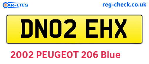 DN02EHX are the vehicle registration plates.