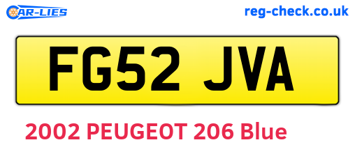 FG52JVA are the vehicle registration plates.