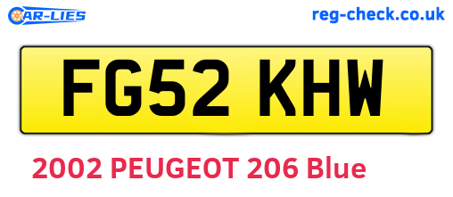 FG52KHW are the vehicle registration plates.