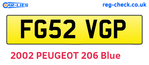 FG52VGP are the vehicle registration plates.