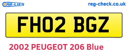 FH02BGZ are the vehicle registration plates.