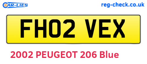 FH02VEX are the vehicle registration plates.