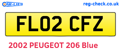 FL02CFZ are the vehicle registration plates.