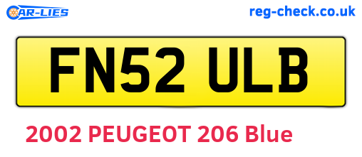 FN52ULB are the vehicle registration plates.