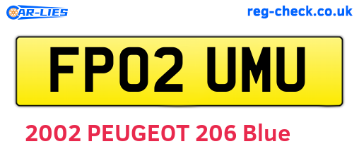 FP02UMU are the vehicle registration plates.