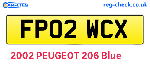 FP02WCX are the vehicle registration plates.