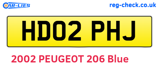 HD02PHJ are the vehicle registration plates.