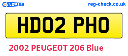 HD02PHO are the vehicle registration plates.