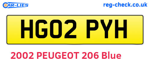 HG02PYH are the vehicle registration plates.