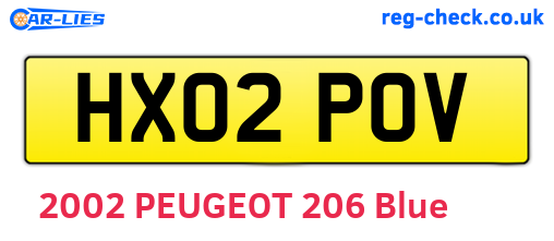 HX02POV are the vehicle registration plates.