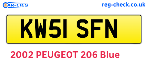 KW51SFN are the vehicle registration plates.