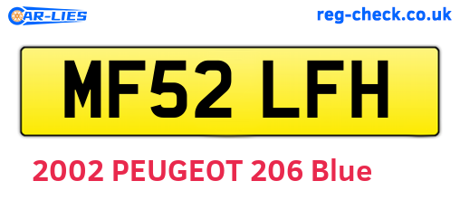 MF52LFH are the vehicle registration plates.