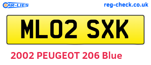 ML02SXK are the vehicle registration plates.